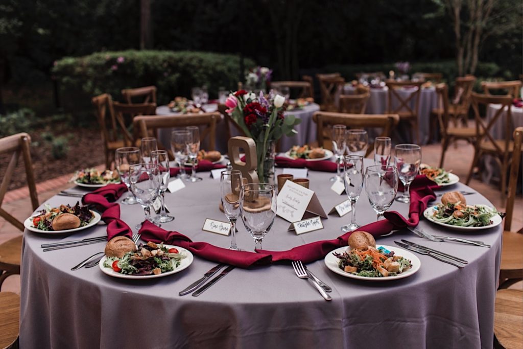 Wedding Reception Details: 
Winter Park, Florida

Wedding Dinner, Wedding Table Setting, Garden Wedding