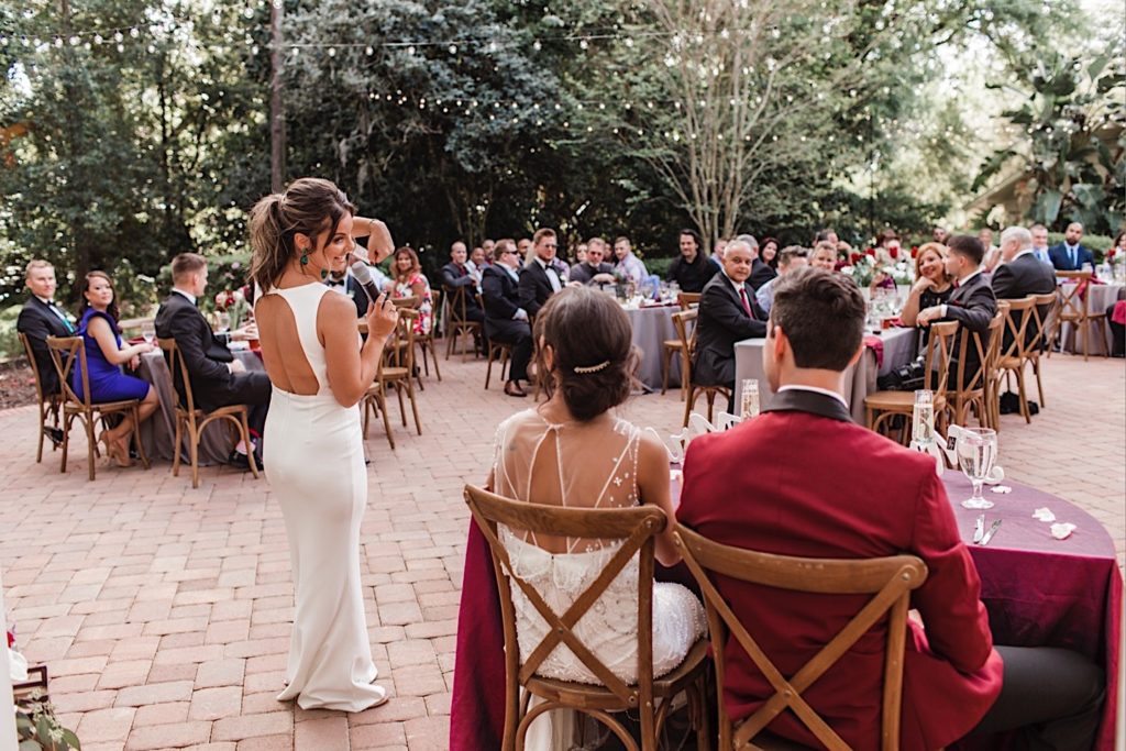 Wedding Reception: 
Winter Park, Florida

Wedding Speeches, Bride, Groom, Maid of Honor